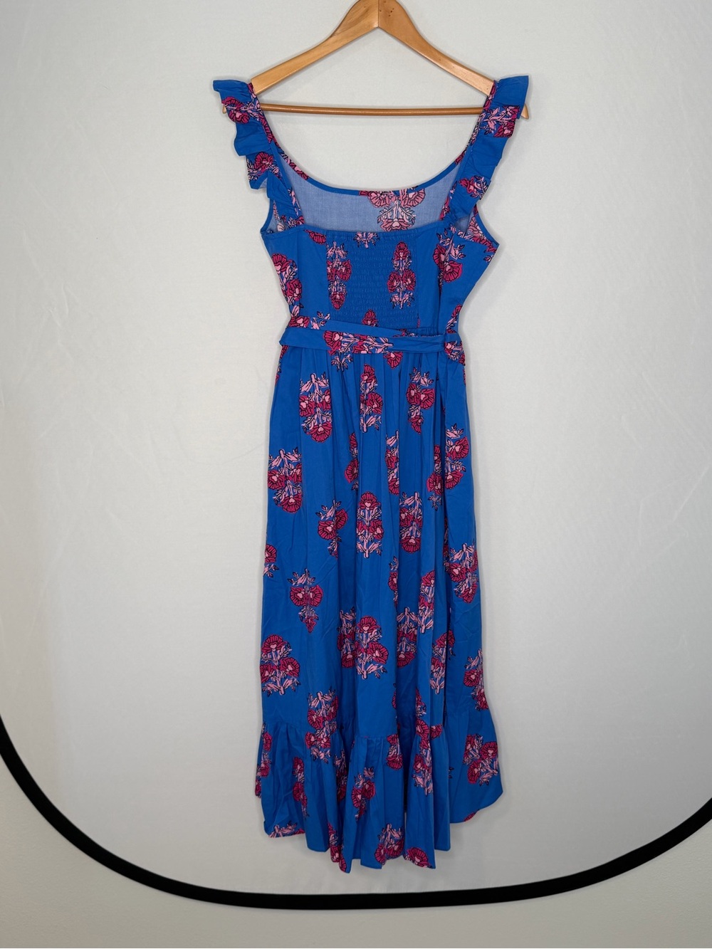 NWT! J. Crew Cotton Floral Tie-Waist Midi Dress. Size 12. - Picture 6 of 10
